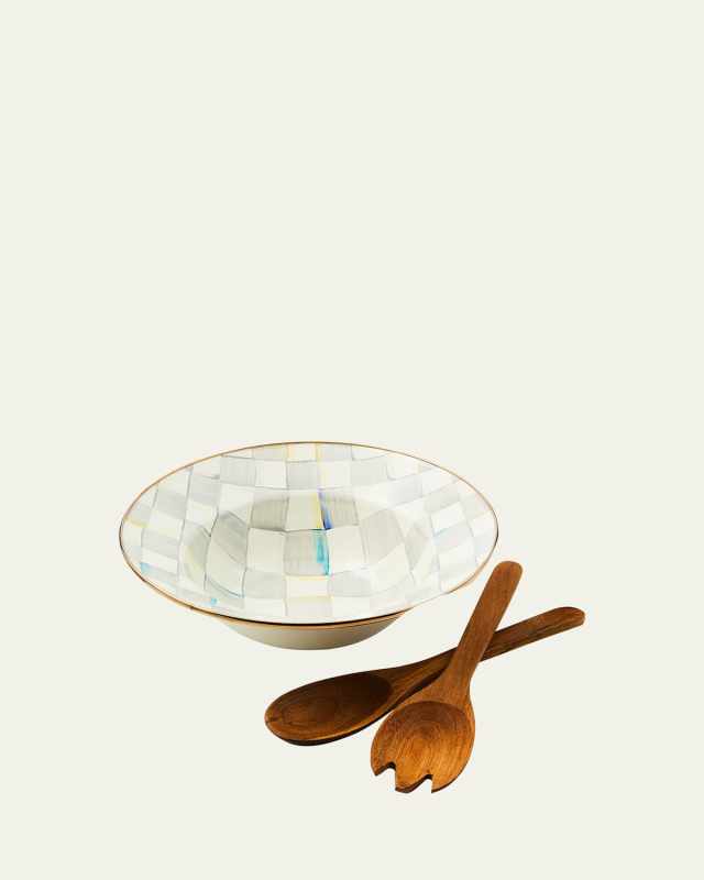Sterling Check Salad Serving Set